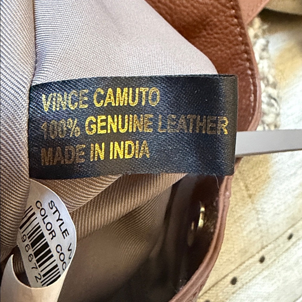 Vince Camuto Soft 100% Leather Tote Bag Boho Chic Shoulder Bag w/ Inner Pockets - Picture 8 of 8